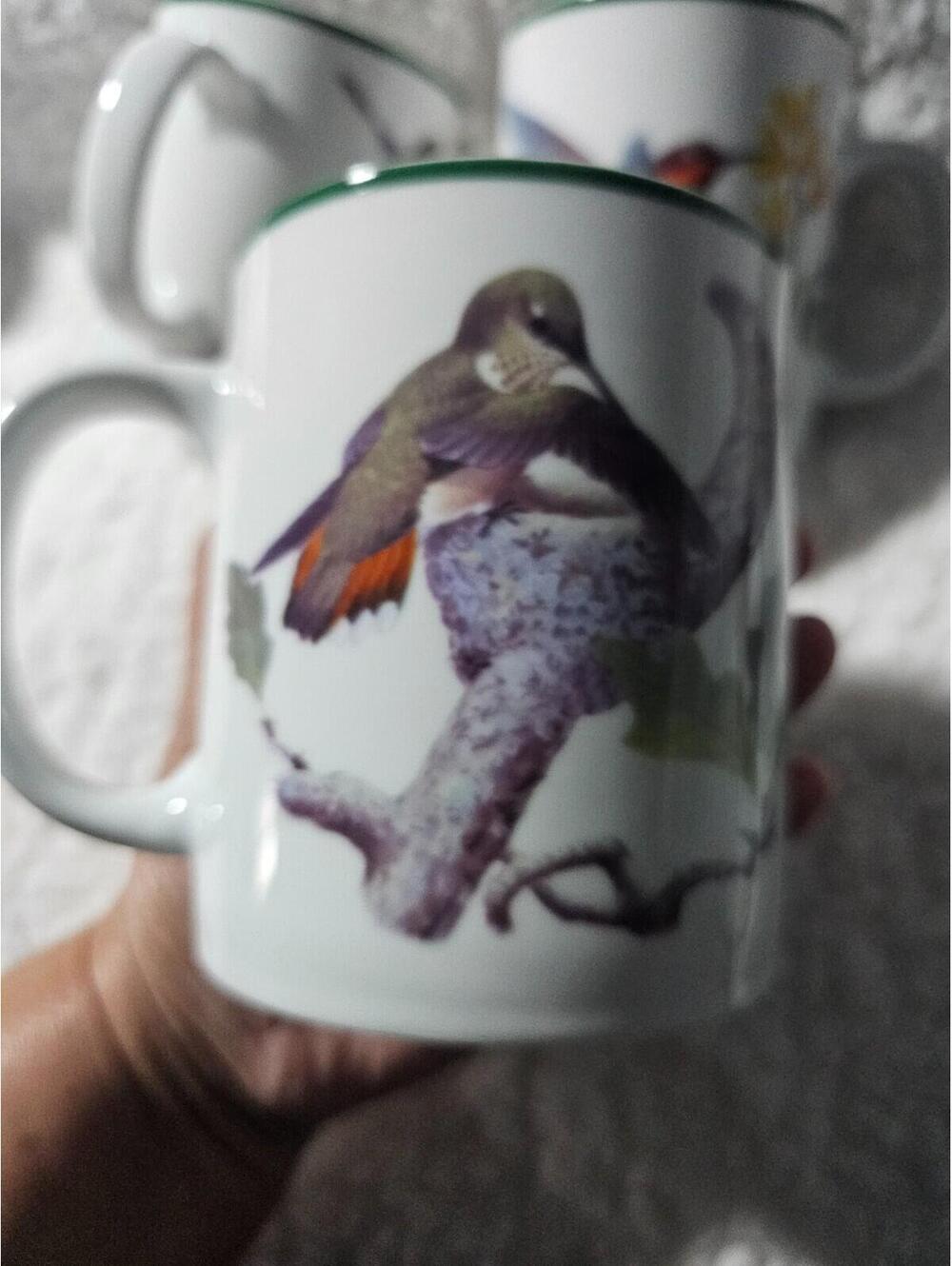 (Set of 3) National Wildlife Federation Humming Birds Coffee Mug Cup White 4.5" - Picture 7 of 12